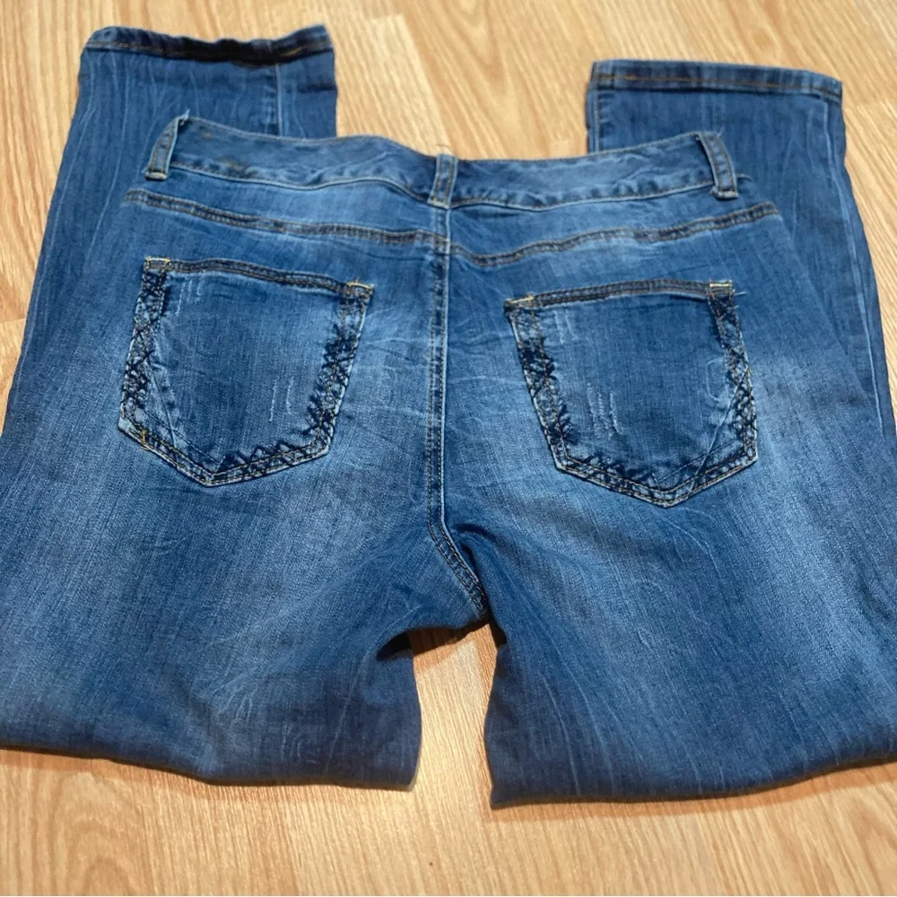 Maurices patchwork crop denim‎ jeans 7/8